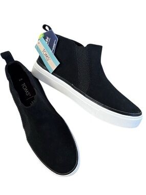 NWT Toms Leather Bryce Booties Black Size 6